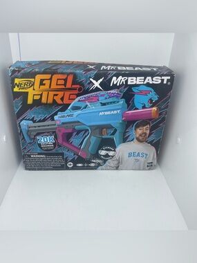 Nerf Gel Fire Blaster by MrBeast - Blue, Pink, Purple